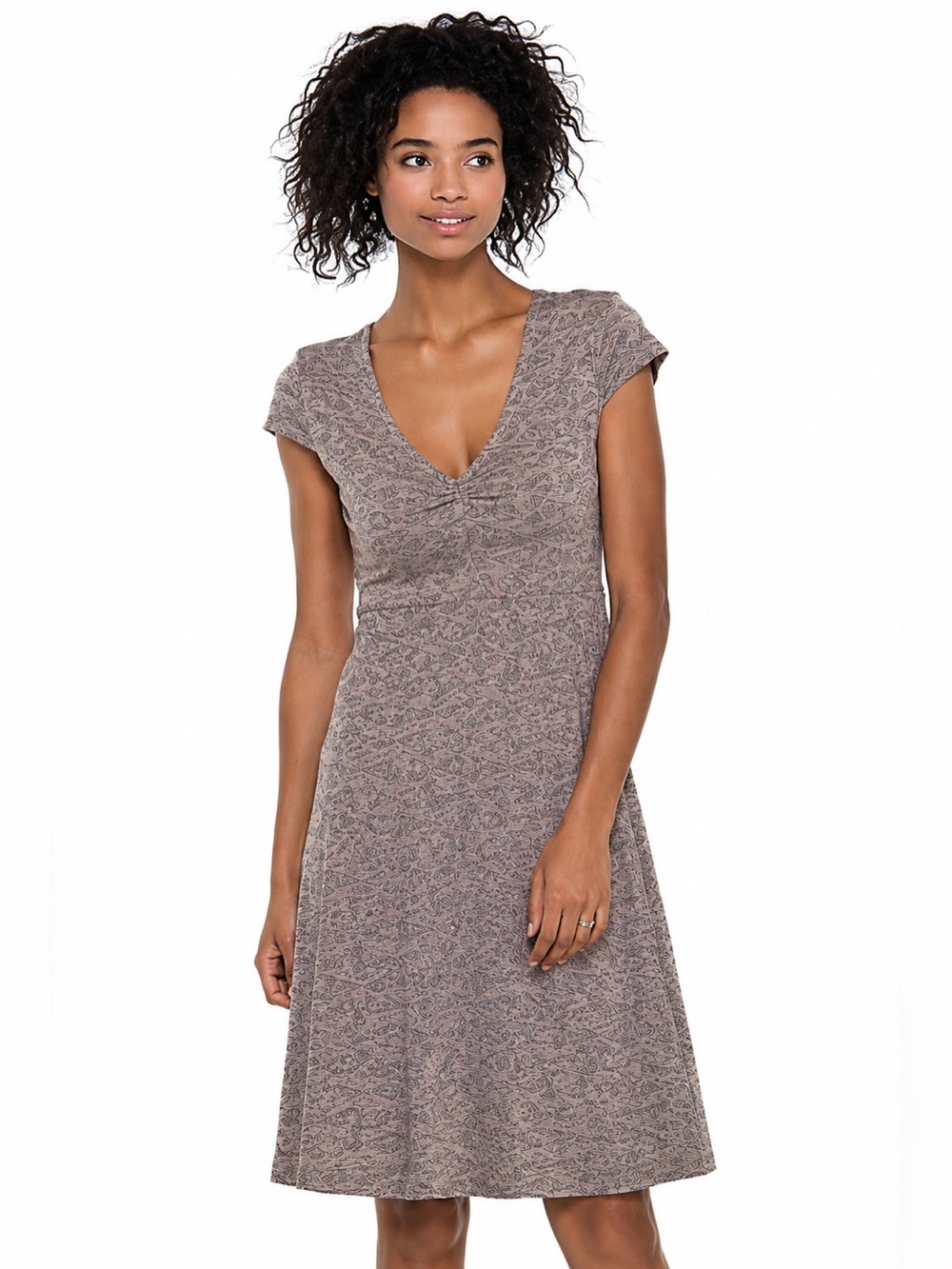 Toad & Co. Rosemarie Dress Size Small Organic Cotton Fit & Flare Geometric Print